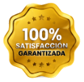 Sello dorado 100% Satisfacción Garantizada